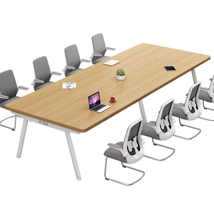 实木会议桌办公桌长桌简约现代工作台会议室桌椅组合洽谈桌培训桌