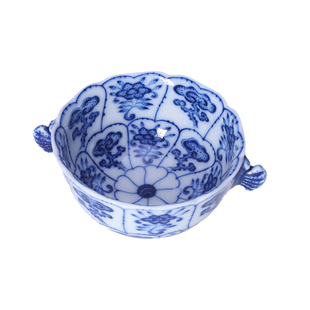 忆器原创青花摩羯杯茶器柴窑青花主人杯仿古雍正青花功夫茶具