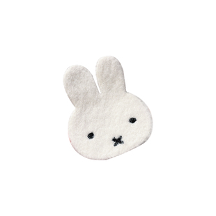 韩系甜美可爱米菲兔毛绒魔术贴发夹女碎发刘海贴侧边发贴发卡发饰