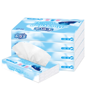 家得宝婴儿柔纸巾云柔巾新生儿超柔纸巾宝宝保湿纸巾3层40抽*5包