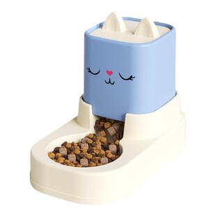 自动喂食器猫饮水机粮定时量不插电防打湿碗狗狗喝水双碗宠物用品