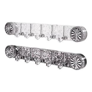 新款轻奢旋转吸盘联排挂钩水波纹挂钩免打孔强力承重浴室厨房粘钩