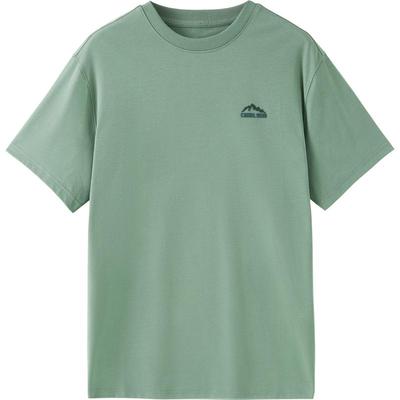 骆驼男装T恤男款2025夏季凉感宽松弹力速干圆领短袖上衣户外百搭