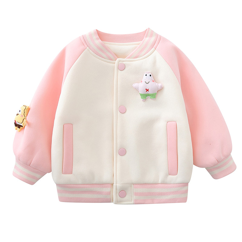 女童棒球服外套春秋季新款