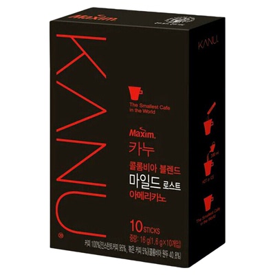 韩国进口麦馨卡奴kanu无蔗糖咖啡