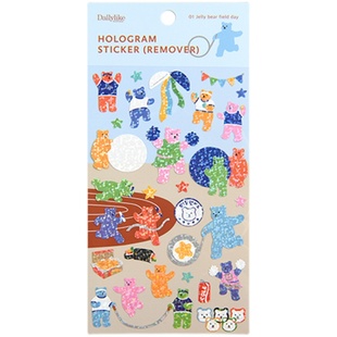 Dailylike韩国卡通全息装饰咕卡贴纸可移除可爱少女心拼贴画素材