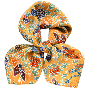 凤凰蝴蝶真丝丝巾礼盒桑蚕丝杭州丝绸小方巾商务出国伴手礼送老外