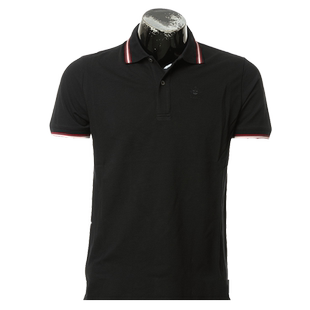 Bally/巴利男士奢华彩条商务休闲纯棉短袖POLO衫 603843 00356