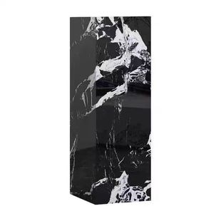 拿破伦黑岩板花架底座大理石纹客厅边几电视柜旁酒店展厅装饰摆件