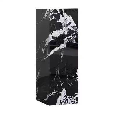 拿破伦黑岩板花架底座大理石纹客厅边几电视柜旁酒店展厅装饰摆件