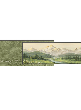 日照金山沙发背景墙现代简约