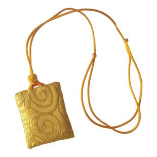 黄色三角形福袋 压惊手工 平安符袋胎毛收纳袋 定制尺寸