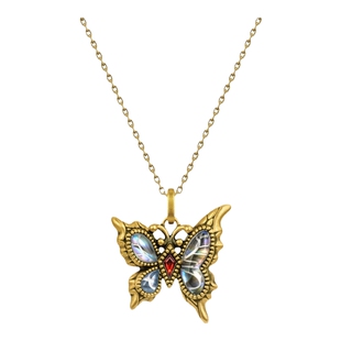 MONOLOGUE独白北纬三十度古巴比伦流光蝴蝶黄金吊坠送情人节礼物