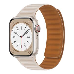 适用iwatch8/7手表带苹果手表apple watch表带S8新款Ultra磁吸s6皮质回环6/5/4男女款se高级49mm智能s7配件s5