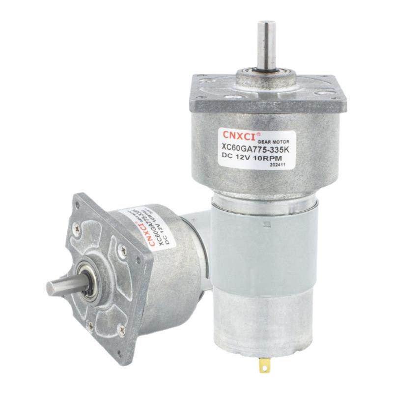 60GA775直流减速电机低速大扭力矩12V24伏调速慢速齿轮小微型马达
