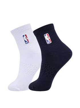 NBA男士棉袜中筒休闲运动袜子2双
