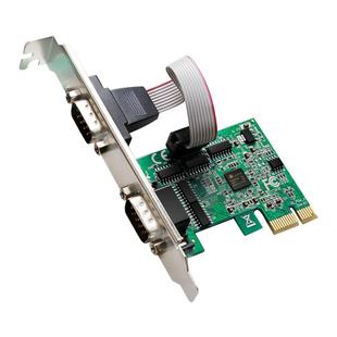 【DIEWU优选】PCIe串口卡台式机PCI-E转2COM口DB9针RS232多串口卡