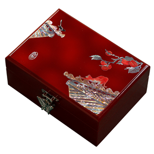 锦贝传说螺钿漆器首饰盒故宫木质珠宝饰品收纳盒子生日礼物送女友