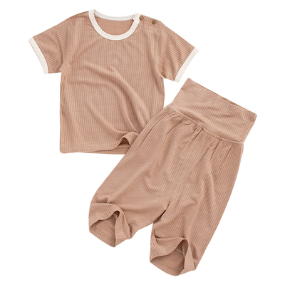 夏季超薄弹力透气莫代尔短袖长裤