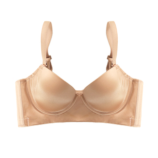 MsKKay光面内衣收副乳防下垂调整型文胸丝缎柔光上身无痕|鎏金