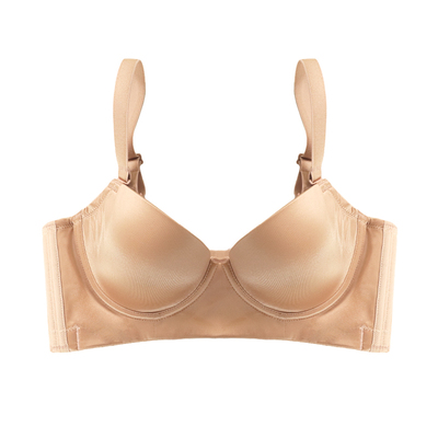 MsKKay光面内衣收副乳防下垂调整型文胸丝缎柔光上身无痕|鎏金