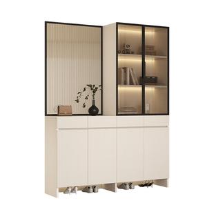 入户玄关柜隔断正对门现代简约客厅屏风柜可定制实木家用储物鞋柜