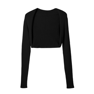 舞蹈练功服芭蕾体操开衫秋冬女毛衣外搭披肩外套成人坎肩上衣罩衫