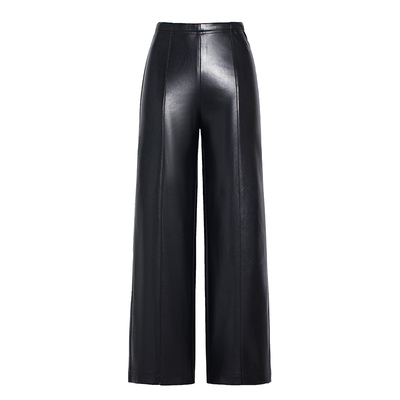 海宁高腰百搭显瘦真皮皮裤子