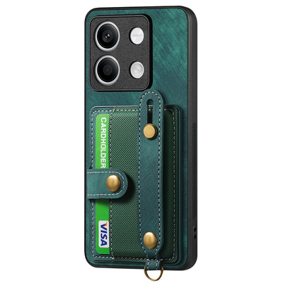 腕带支架适用红米note14手机壳13pro全包防摔小米14T卡包k70放卡片k60至尊版硅胶11pro+手绳12urbo保护套男女