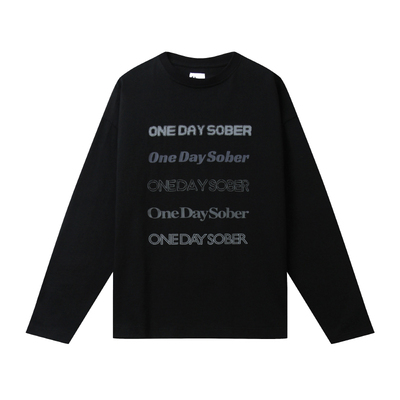 OneDaySober弹幕Logo长袖T恤