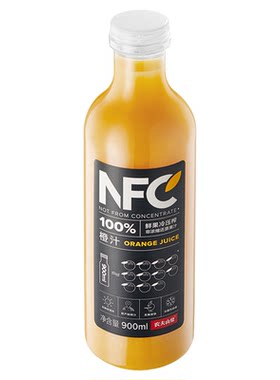 农夫山泉NFC橙汁900ml×1瓶×1组