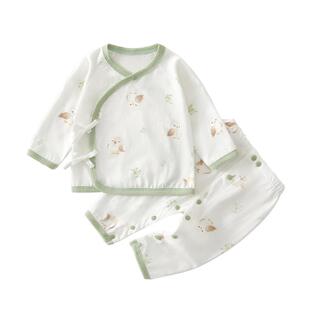 新生婴儿衣服夏季薄款分体套装52码初生宝宝夏装空调服纯棉a类男9