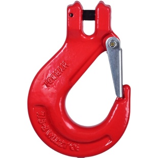 起重吊钩挂钩大开口钢管钩美式环眼货柜钩羊角尖钩细钩宽嘴旋转钩