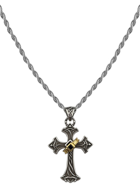 十字架项链复古辣妹毛衣链长款