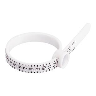 手指测量软尺带放大镜戒指大小测量圈港码手指维度测量圈便携工具