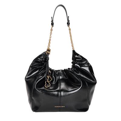 CHARLES&KEITH26春季新款CK2-40151610带包挂油蜡皮大容量托特包