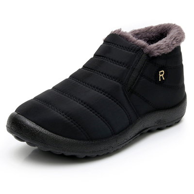 冬季女士防水短棉鞋老北京布鞋女鞋加绒保暖休闲鞋加厚防滑妈妈鞋