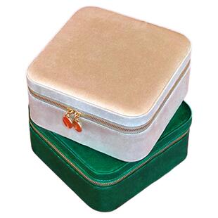 轻奢丝绒首饰盒收纳盒高档精致大容量2026新款高档黄金耳环项链盒