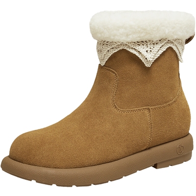 TATA他她雪地靴2025冬季新款保暖棉鞋加绒内增高毛毛短靴8GY04DZ5