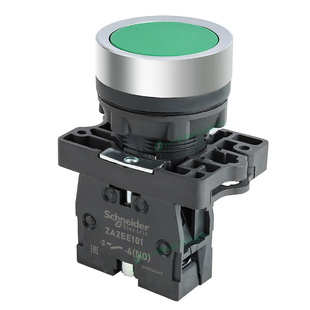 施耐德XA2EA31按钮开关22mm自复位电源启动点动平头常开常闭按压