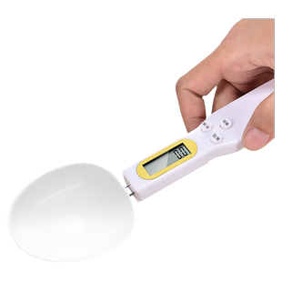 电子秤烘焙厨房食物奶粉秤称量勺克数秤家用小型精准称重克度小勺