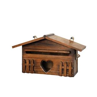 实木挂墙信报箱室外家用田园创意捐款箱收纳盒别墅信箱投诉意见箱