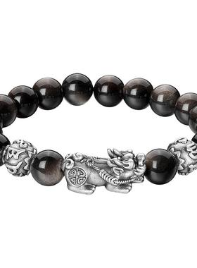 中国珠宝足银貔貅手串