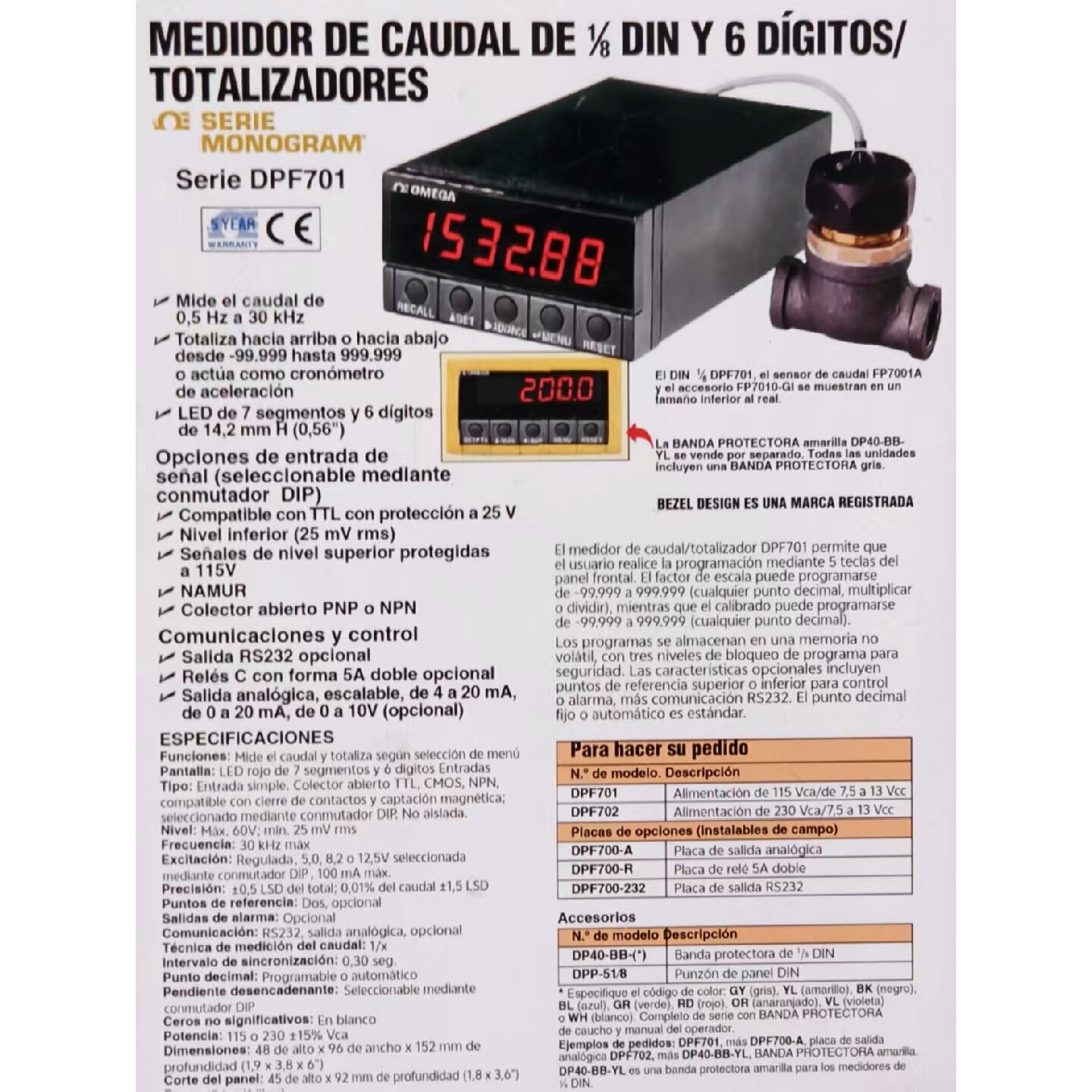 议价可维修美国omega流量计控制器DPF701A