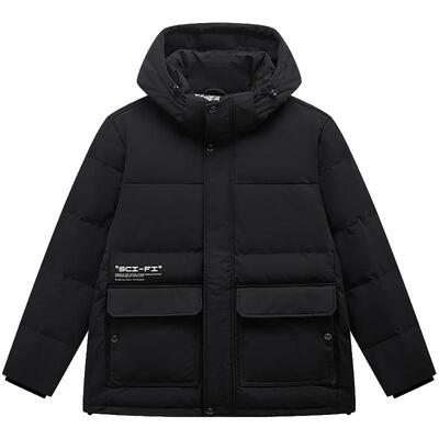 特步未来构想羽绒服男款秋冬季新款官方运动上衣加绒加厚保暖外套