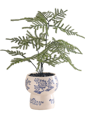 新中式仿真植物青花瓷风格绿植