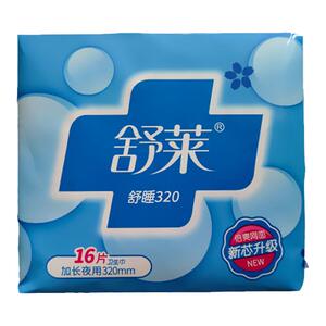 舒莱卫生巾网面加长夜用320mm