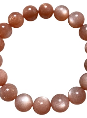 7a天然橙月光手链手串金太阳石女款礼物猫眼月光石金沙日光石单圈