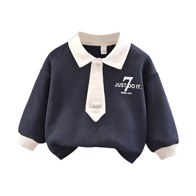 男童加绒卫衣秋冬装新款