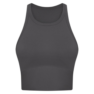 原厂长款运动背心女外穿带胸垫瑜伽上衣防震防下垂跑步健身服春秋